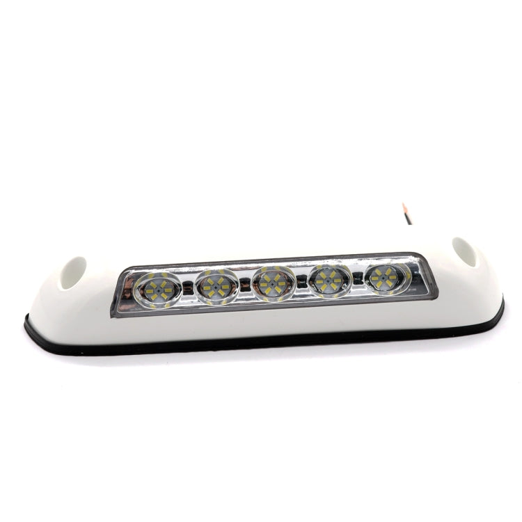 DC 12V 2.6W 6000K IP67 Marine RV Waterproof LED Stair Deck Dome Light Ceiling  Lamp, White Shell and Rubber Base