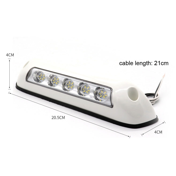 DC 12V 2.6W 6000K IP67 Marine RV Waterproof LED Stair Deck Dome Light Ceiling  Lamp, White Shell and Rubber Base