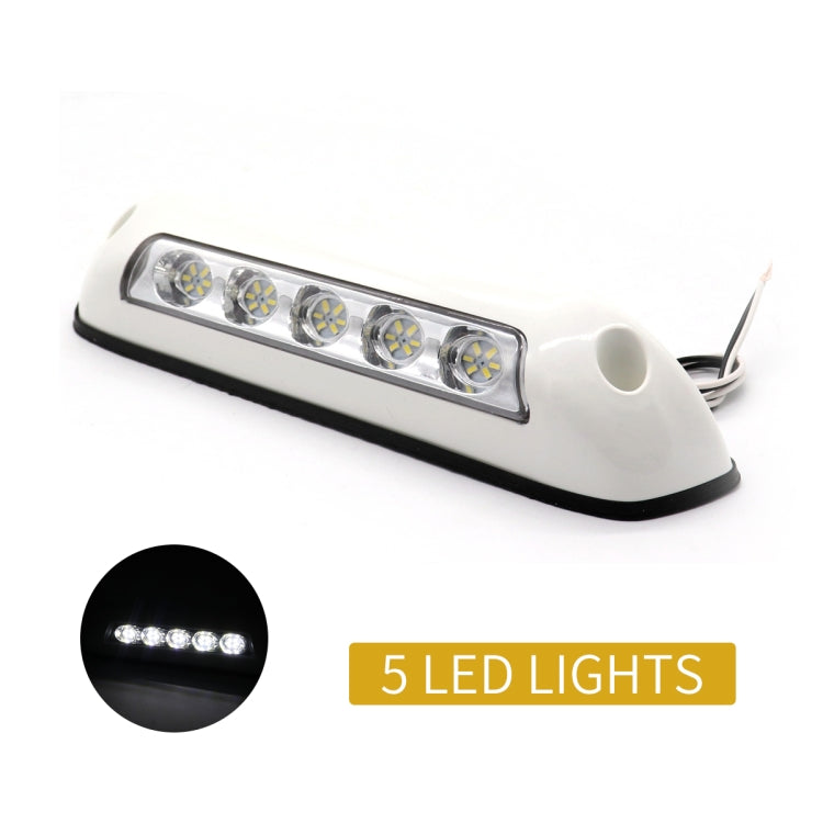 DC 12V 2.6W 6000K IP67 Marine RV Waterproof LED Stair Deck Dome Light Ceiling  Lamp, White Shell and Rubber Base