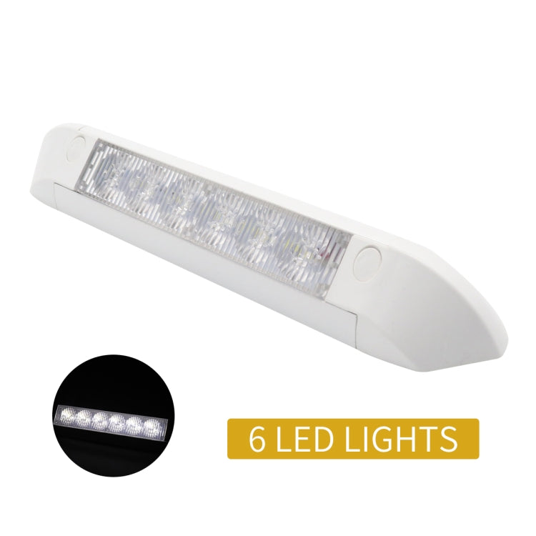 DC 12V 2.6W 6000K IP67 Marine RV Waterproof LED Stair Deck Dome Light Ceiling  Lamp, Aluminum Alloy Base