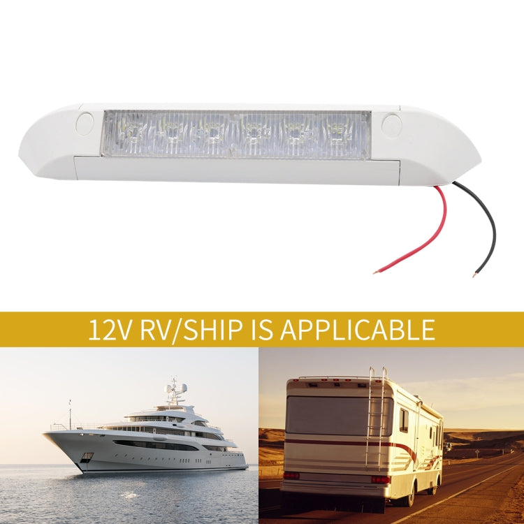 DC 12V 2.6W 6000K IP67 Marine RV Waterproof LED Stair Deck Dome Light Ceiling  Lamp, Aluminum Alloy Base