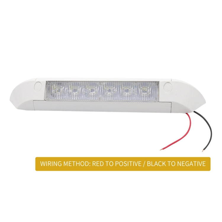 DC 12V 2.6W 6000K IP67 Marine RV Waterproof LED Stair Deck Dome Light Ceiling  Lamp, Aluminum Alloy Base