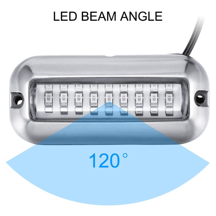 2 PCS MK-027 Ship / Yacht 10-30V 27LEDs Waterproof Stainless Steel Underwater Light(Green Light)
