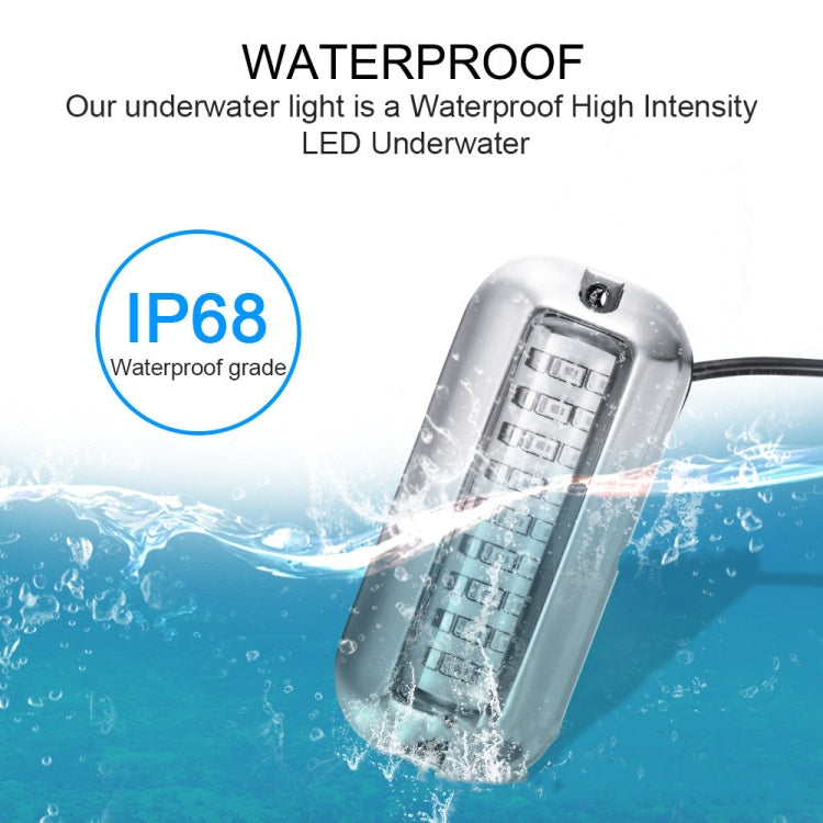 2 PCS MK-027 Ship / Yacht 10-30V 27LEDs Waterproof Stainless Steel Underwater Light(Red Light)