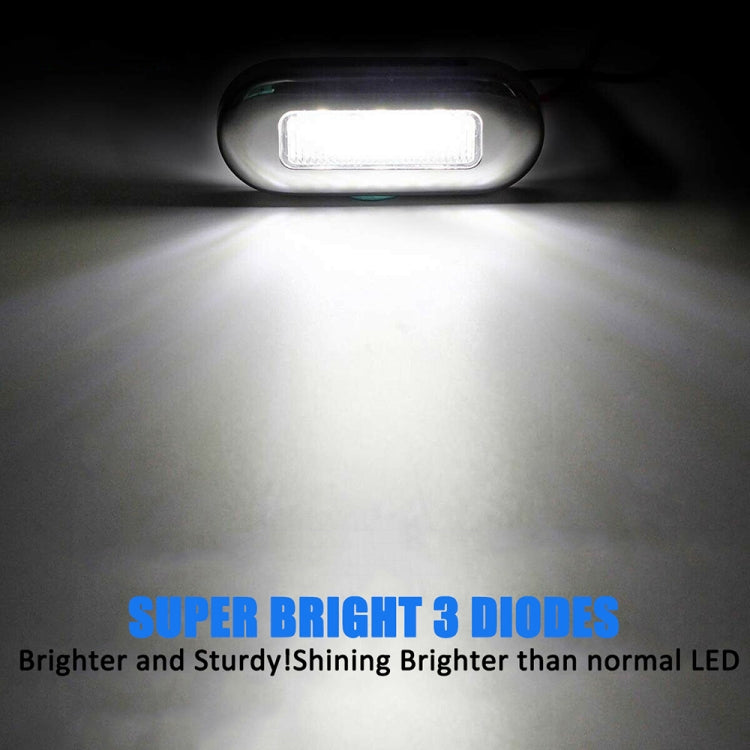 MK-056 Ship / Yacht 3 inch 12V LED Waterproof Stainless Steel Underwater Light (White Light)