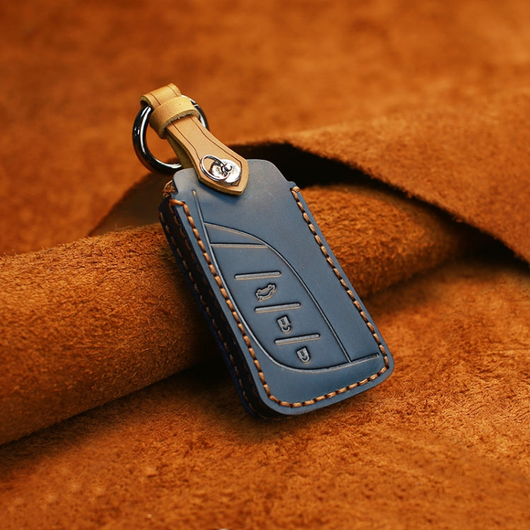 For Lexus New Style Car Cowhide Leather Key Protective Cover Key Case (Blue)