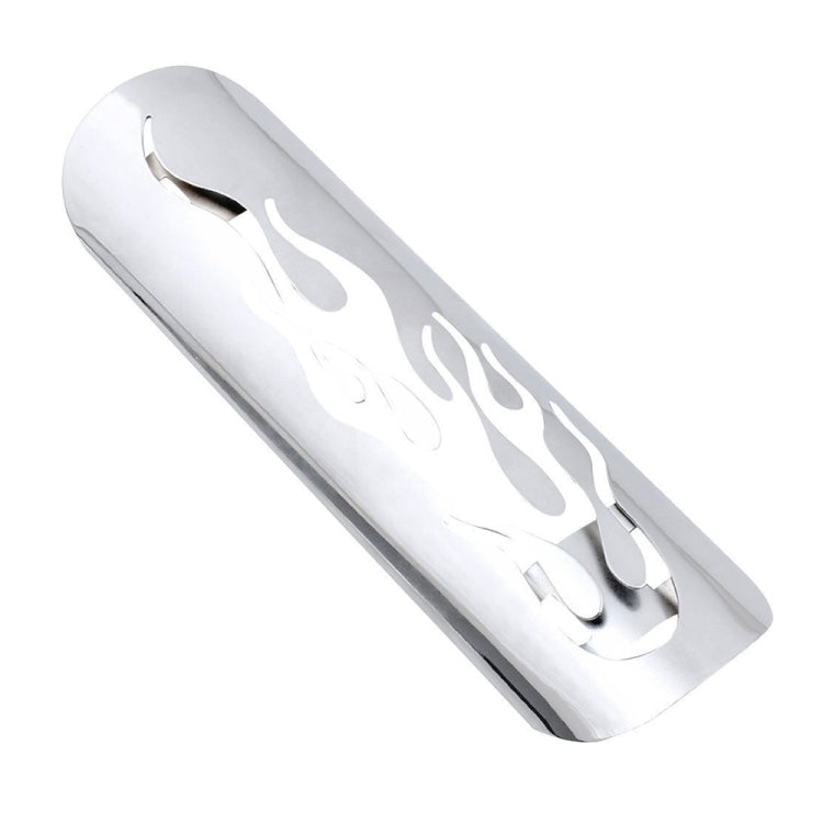 Motorcycle Modification Accessories Universal Retro Exhaust Pipe Heat Shield (Silver)