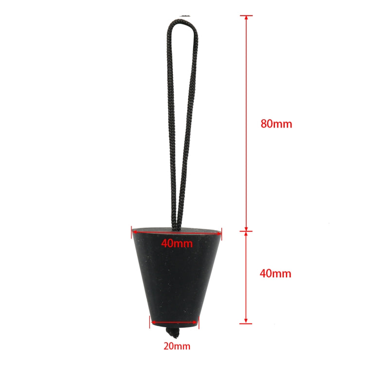 A6703 8 in 1 Black Kayak Silicone Drain Hole Plug