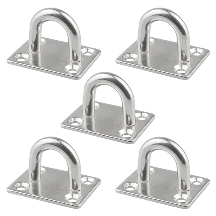 5 PCS 6mm 304 Stainless Steel Ship Square Door Hinges Buckle
