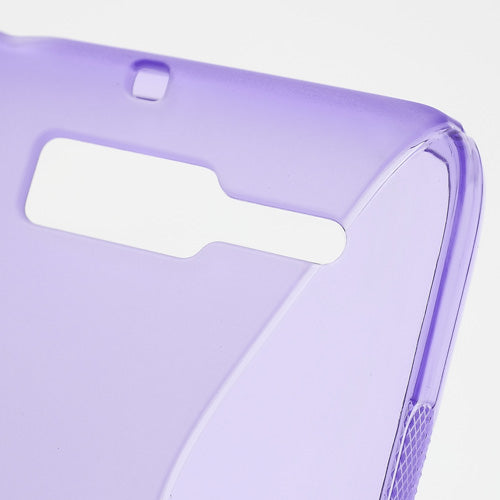 S-Curve Gel TPU Case Cover for Motorola RAZR D3 XT919 XT920 - Purple;White