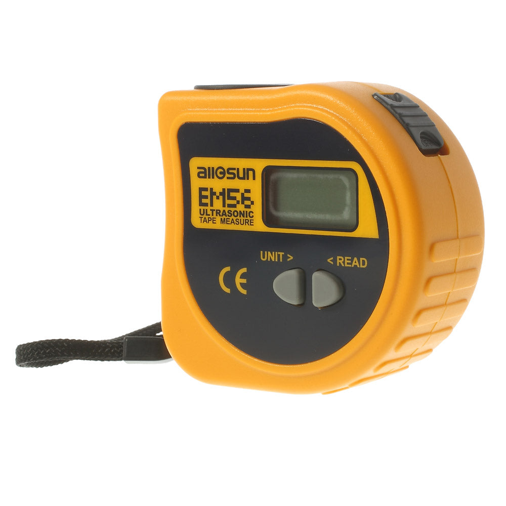 LCD Display Ultrasonic Electronic Tape Measure Tapeline, Distance Range 0.4 - 18M