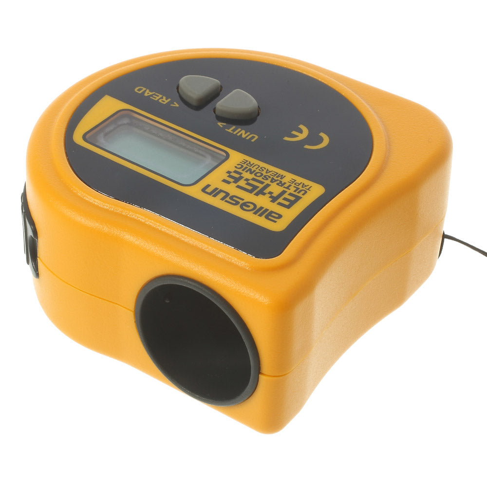 LCD Display Ultrasonic Electronic Tape Measure Tapeline, Distance Range 0.4 - 18M