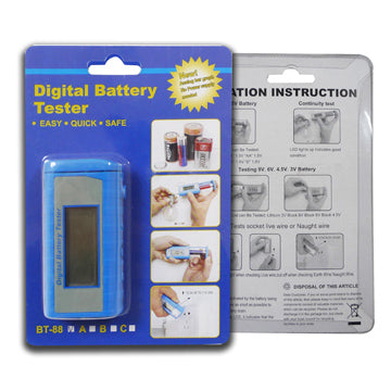 Portable LCD Display Digital Battery Tester Checker AA AAA C D 9V Battery