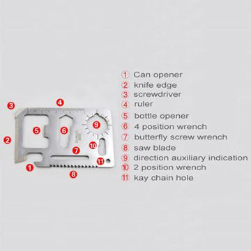 Fashionable 11 in 1 Multifunction Tool with Free Leather Pouch
