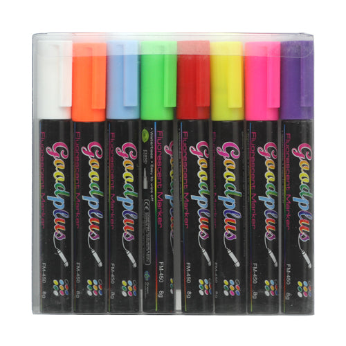 Fluorescent Marker Pen for Flashing LED Writing Board 8 Colors/Set