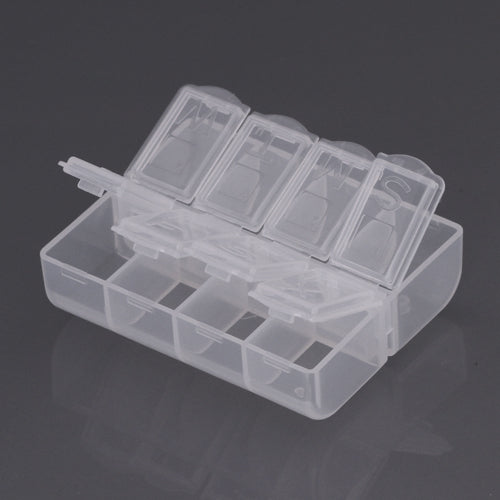 Portable Storage Box 8 Compartment Plastic Tool Case (Size: 7.5 x 6.5 x 2.2cm)(E-301-1)