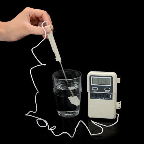 Portable PT-2 Digital 1.7inch LCD Multi Thermometer w/ Stainless Steel Sensor Probe