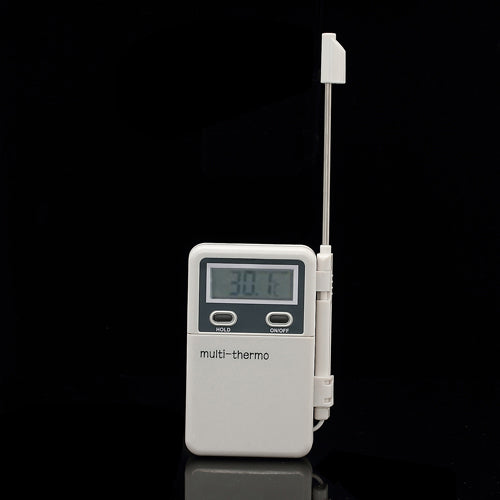 Portable PT-2 Digital 1.7inch LCD Multi Thermometer w/ Stainless Steel Sensor Probe