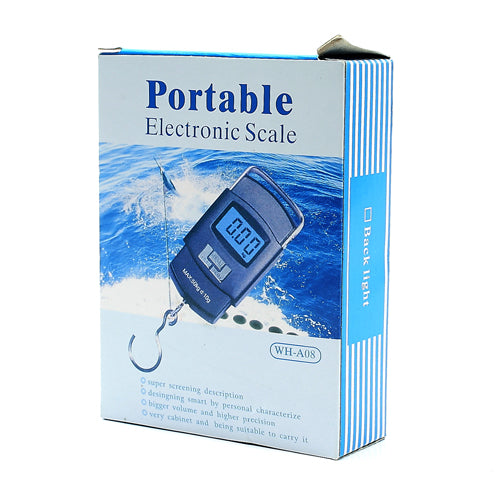 50kg/10g Portable Shopping Fishing Luggage Electronic Hanging Scale with Thermometer