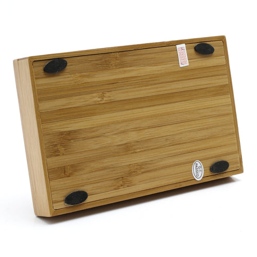 Novel Flat Handcrafted 18 Key Natural Bamboo Wooden Solar Power Calculator