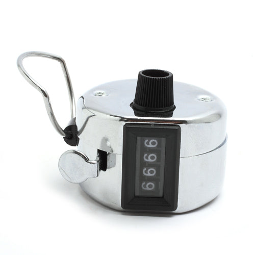 Portable 4 Digit Number Display Clicker Metal Hand Tally Counter for Golf Sport