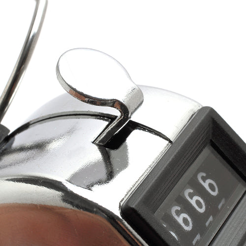 Portable 4 Digit Number Display Clicker Metal Hand Tally Counter for Golf Sport