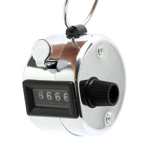 Portable 4 Digit Number Display Clicker Metal Hand Tally Counter for Golf Sport