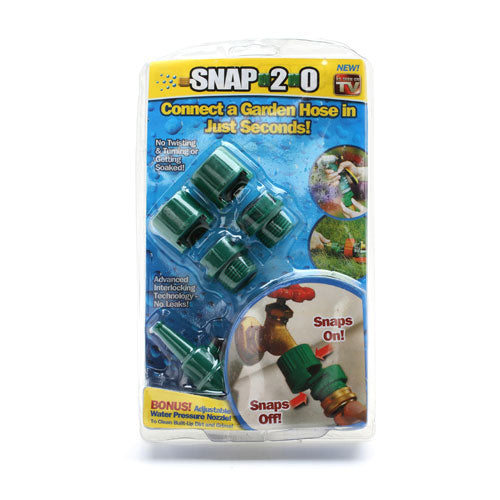 Snap 2.0 Garden Hose Connectors with Spray Nozzle As Seen On TV