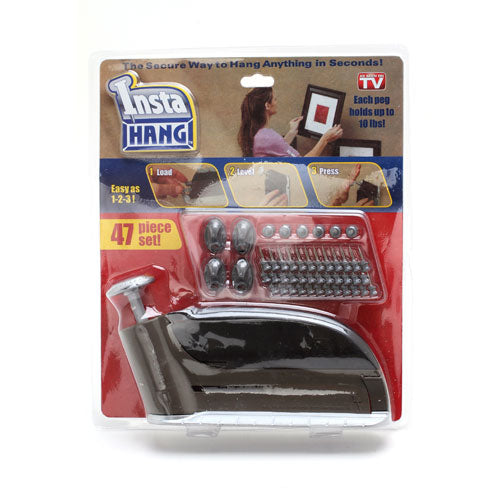 Insta Hang 47-Piece Set Picture Wall Hook Hanging Tool Kit As Seen On TV