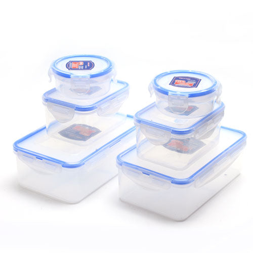 6-piece Set Crisper Kithcen Microwave Oven Stackable Airtight Container