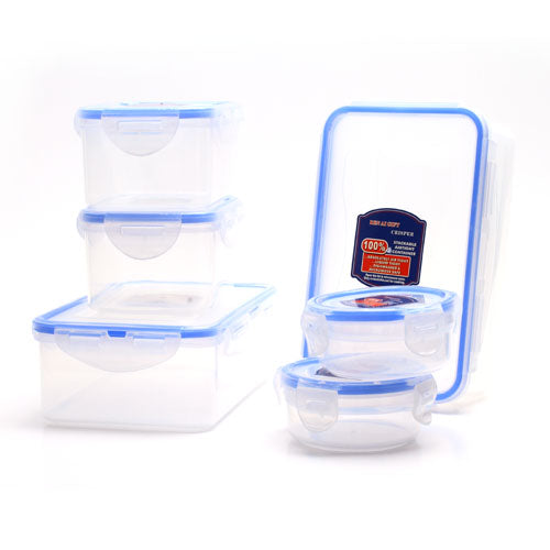 6-piece Set Crisper Kithcen Microwave Oven Stackable Airtight Container