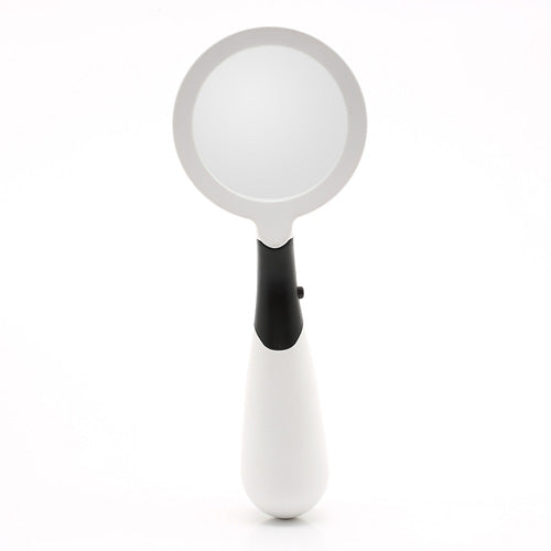 Handheld 65mm 4X Green Glass Lens Magnifier with 2 LED Lights