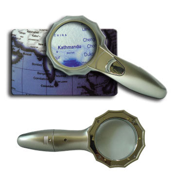 Illuminated 6X LED Light Pocket Magnifier Magnifying Glass