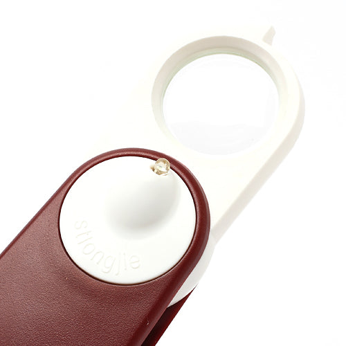 Mini Magnifying Magnifier Glass with Illuminant LED Light Keychain