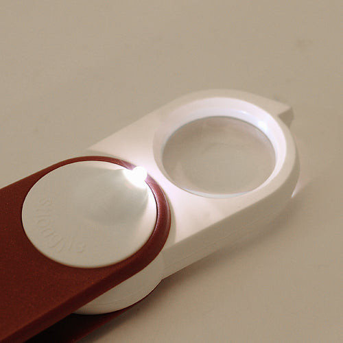 Mini Magnifying Magnifier Glass with Illuminant LED Light Keychain