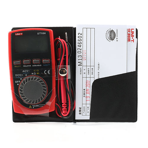 UNI-T UT10A Pocket-size Digital Multimeter Handheld AC DC Volt Ohm Meter