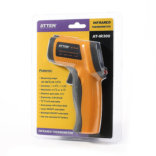 ATTEN AT-IR300 Infrared Non-Contact Laser Thermometer Temperature Gun