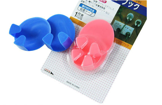 2PCS Adhesive Plug Holder Socket Outlet Hanger Organizer Wire Connector Hooks