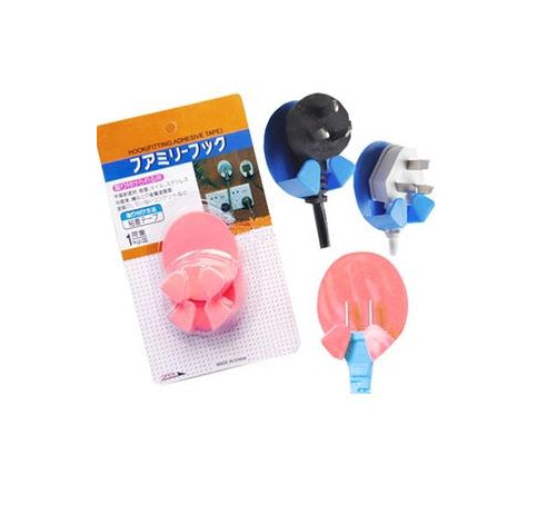 2PCS Adhesive Plug Holder Socket Outlet Hanger Organizer Wire Connector Hooks