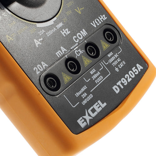 Digital Multimeter Voltmeter Ammeter Ohmmeter Tester Measurer DT9205A