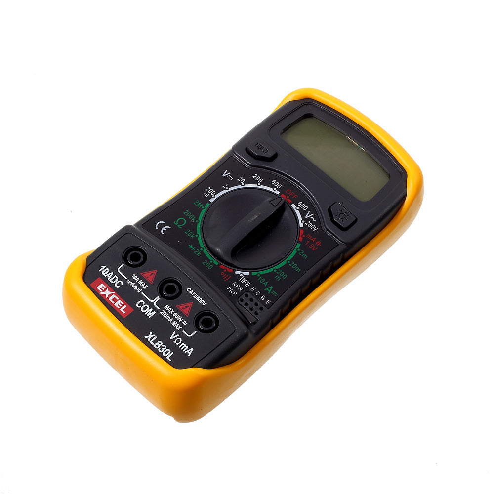 Excel XL-830L Digital LCD Multimeter Voltmeter Ammeter Ohmmeter Tester