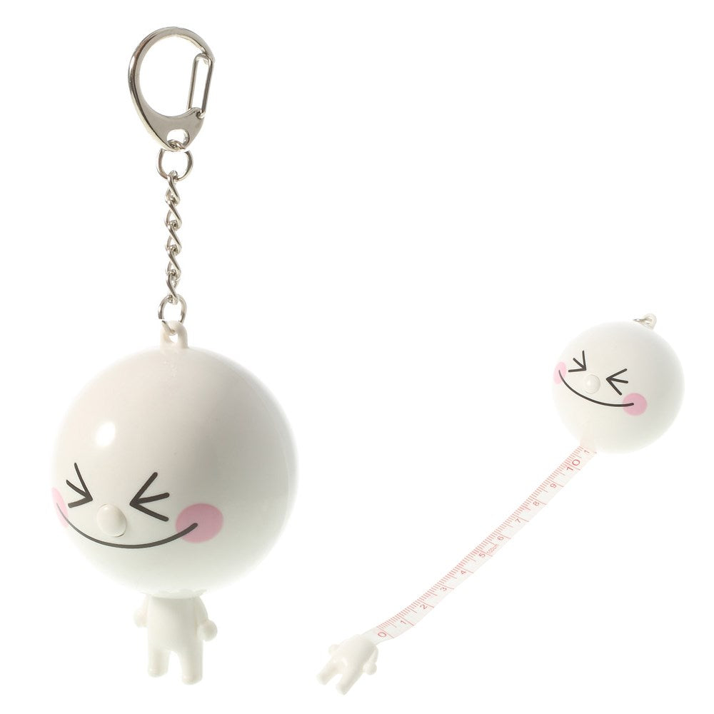 Smile Doll 1M Push Button Retractable Tape Measure &amp; Keychain Decoration