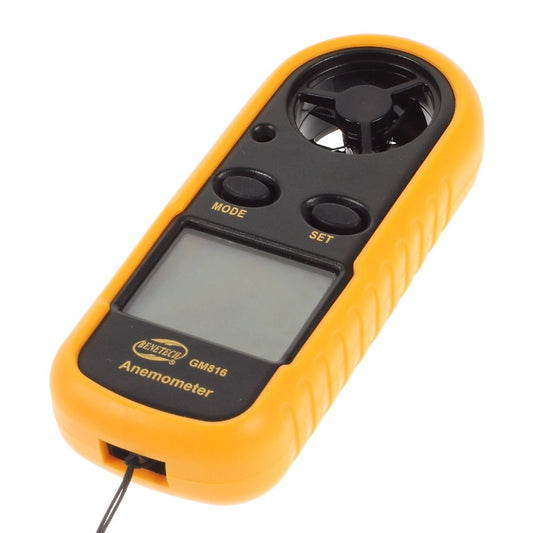 Uniqkart GM816 LCD Wind Speed Temperature Gauge Anemometer w/ Strap