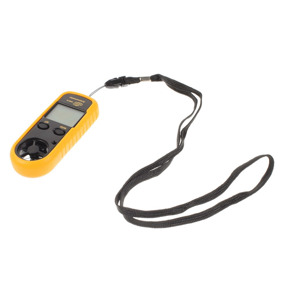 Uniqkart GM816 LCD Wind Speed Temperature Gauge Anemometer w/ Strap