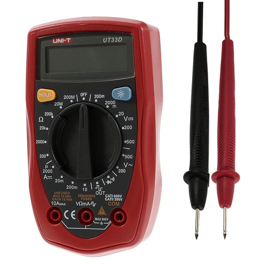 UNI-T UT33D LCD Display Digital Multimeter Tester AC / DC Voltmeter Ohmmeter