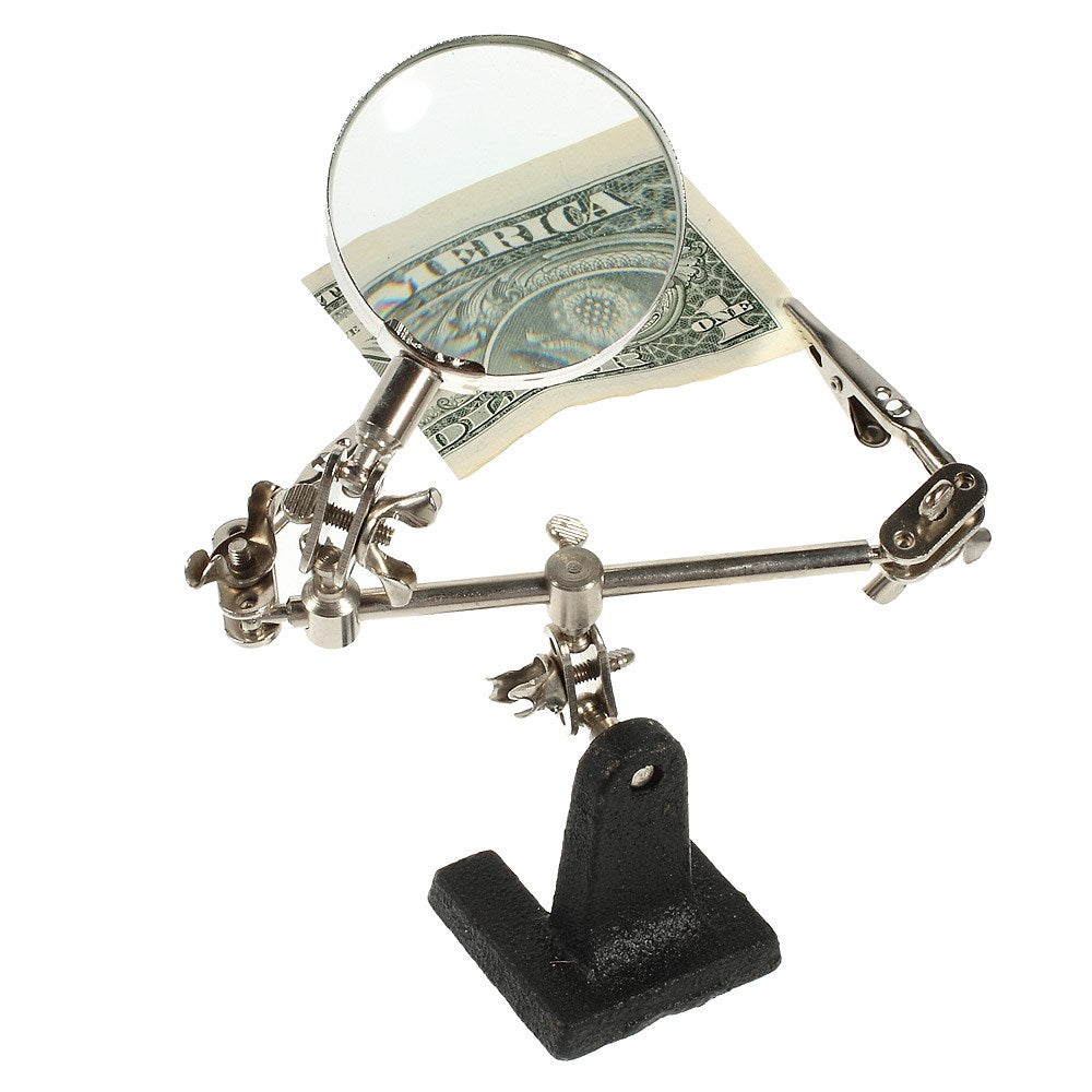 BX806 Desk Magnifying Glass Magnifier w/ Two Clamps