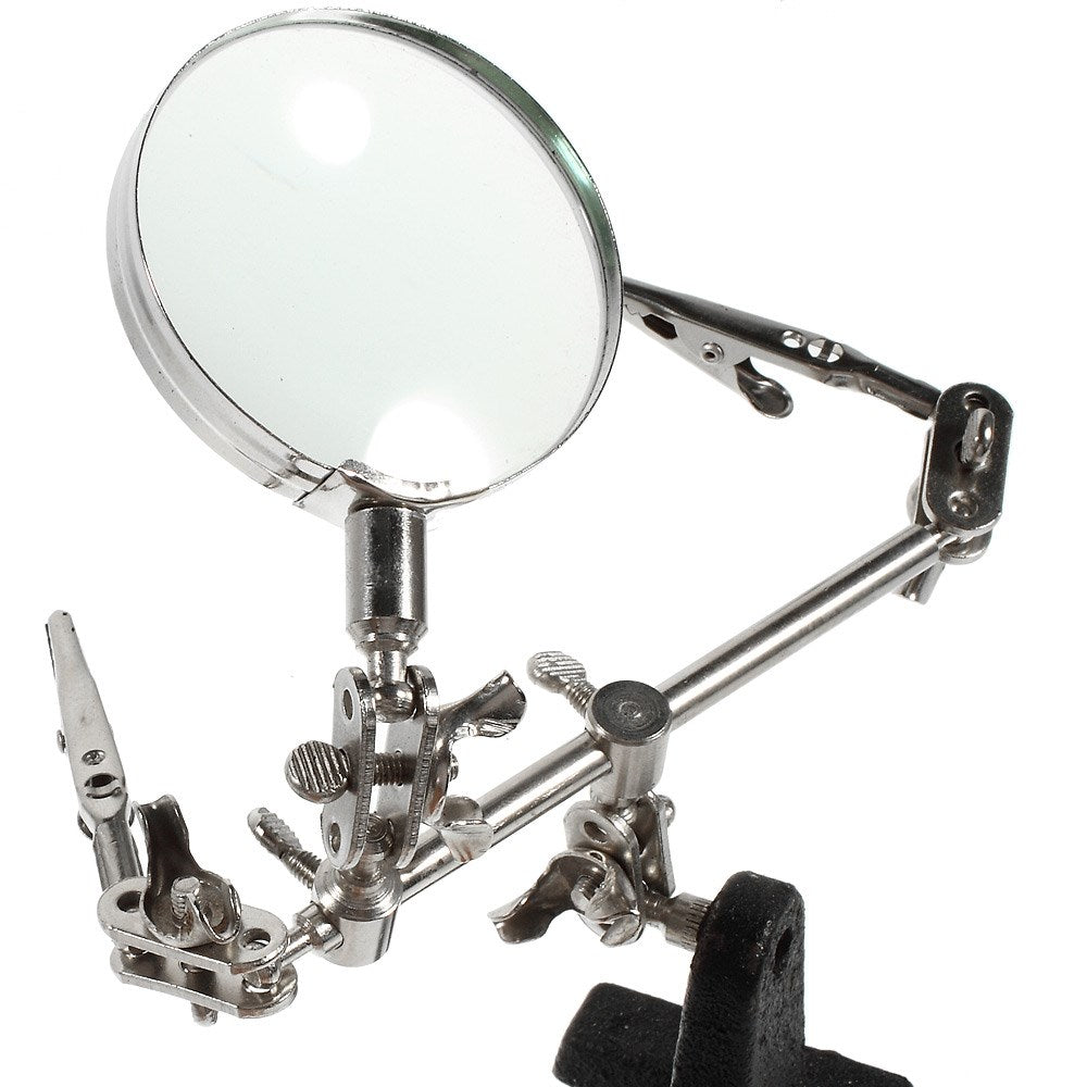 BX806 Desk Magnifying Glass Magnifier w/ Two Clamps