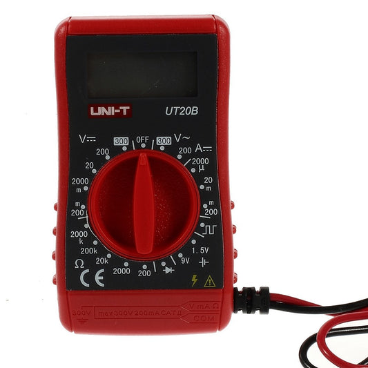 UNI-T UT20B Pocket Size LCD Digital Multimeter AC DC Voltage Tester w/ Test Lead