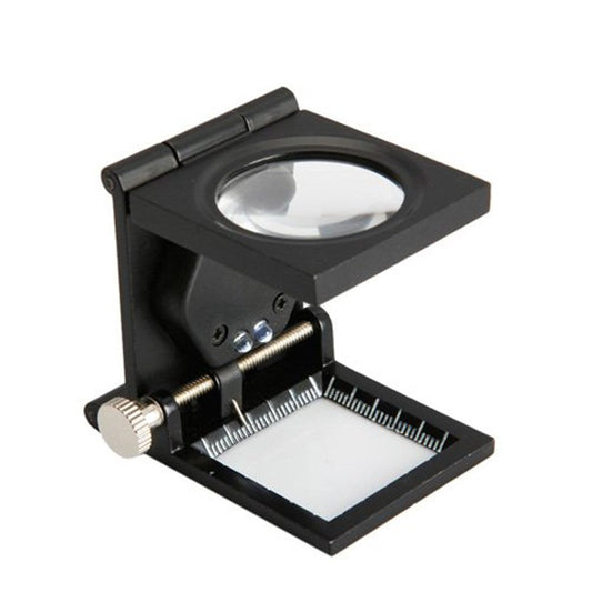 C308A 15X 2 LED Light Helping Hand Magnifier Foldable Magnifying Glass