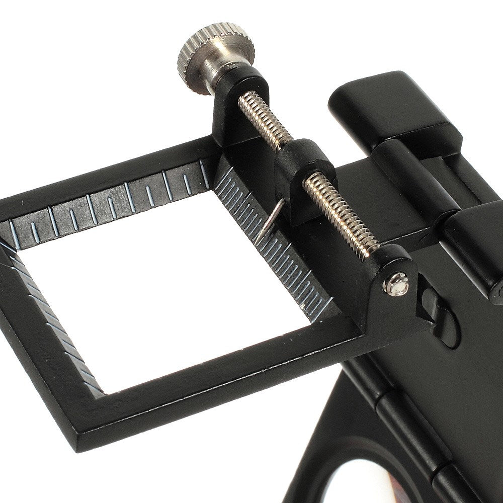 C308A 15X 2 LED Light Helping Hand Magnifier Foldable Magnifying Glass